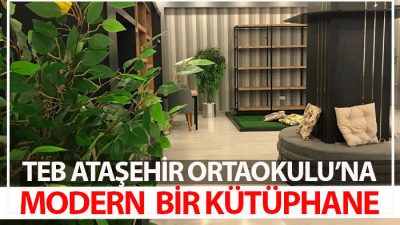 Teb Ataşehir Ortaokulu’na Modern Bir Kütüphane